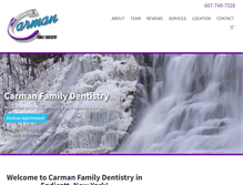 Tablet Screenshot of carmanfamilydentistry.com